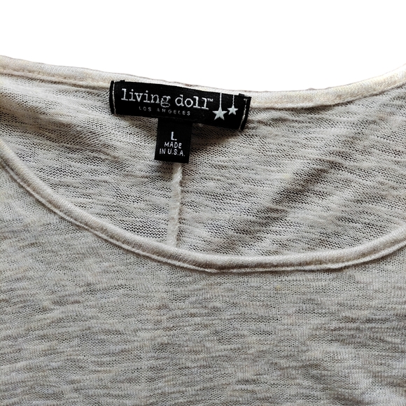 Living Doll Flowing Shirt with 3/4 sleeves size Large - Picture 2 of 2